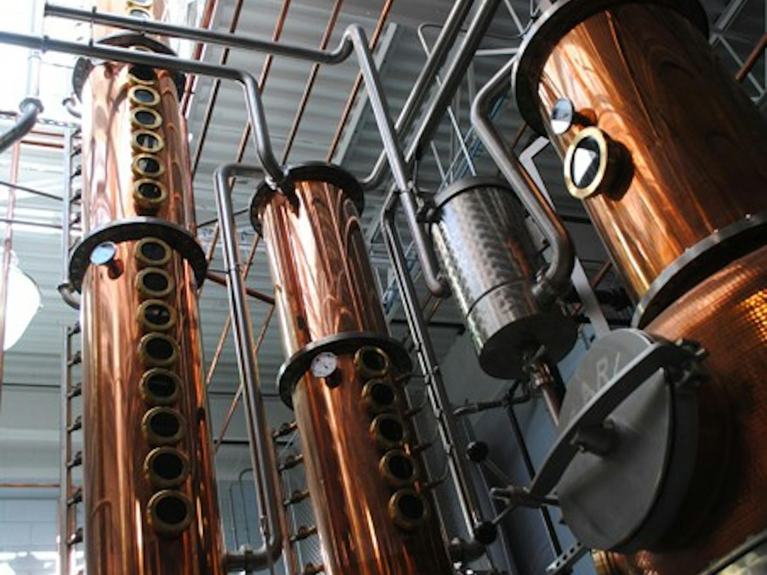 	Top of the Hill’s new distillery, which has been under construction for the past two and a half years, recently underwent a trial run to produce distilled alcohol.