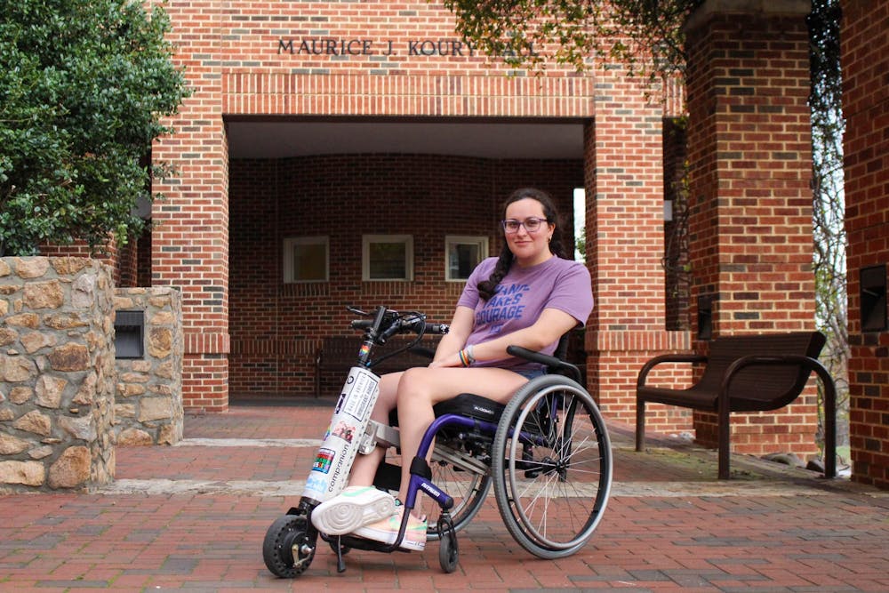 First-year Laura Saavedra-Forero is a disabled UNC student and has been denied accessible housing. She gained attention through an Instagram post calling out the University on their housing accessibility problems.