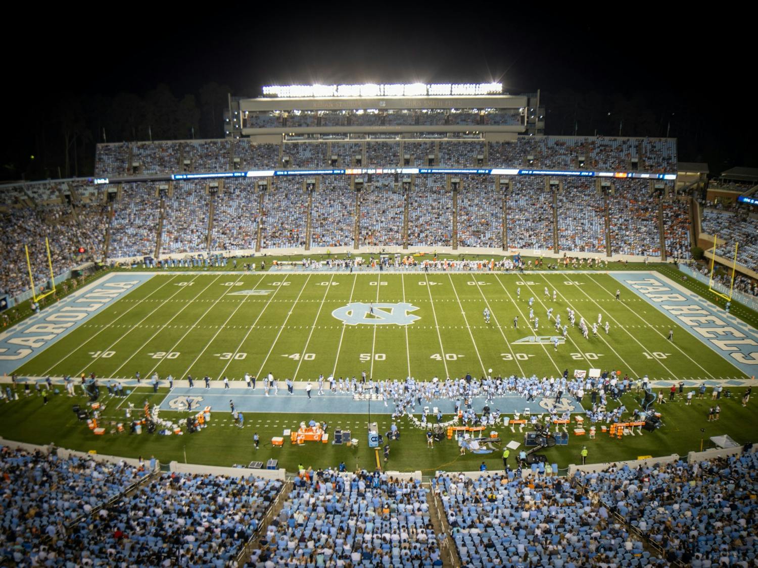 Kenan Stadium pictured during UNC football's home matchup against the University of Virginia Cavaliers on Sept. 18.