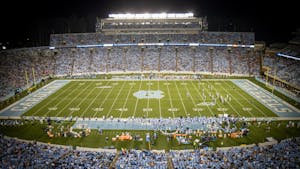 Kenan Stadium pictured during UNC football's home matchup against the University of Virginia Cavaliers on Sept. 18.