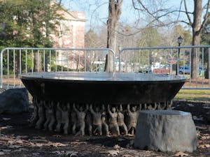The Unsung Founders Memorial, erected in 2005, is on McCorkle Place at UNC-Chapel Hill.