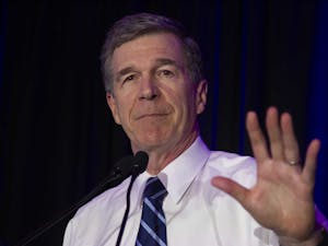 Gov. Roy Cooper speaks at a North Carolina Democratic Party event for Super Tuesday in Raleigh on Tuesday, March 3, 2020. "I believe the state government should look like the people that it serves,” he said.