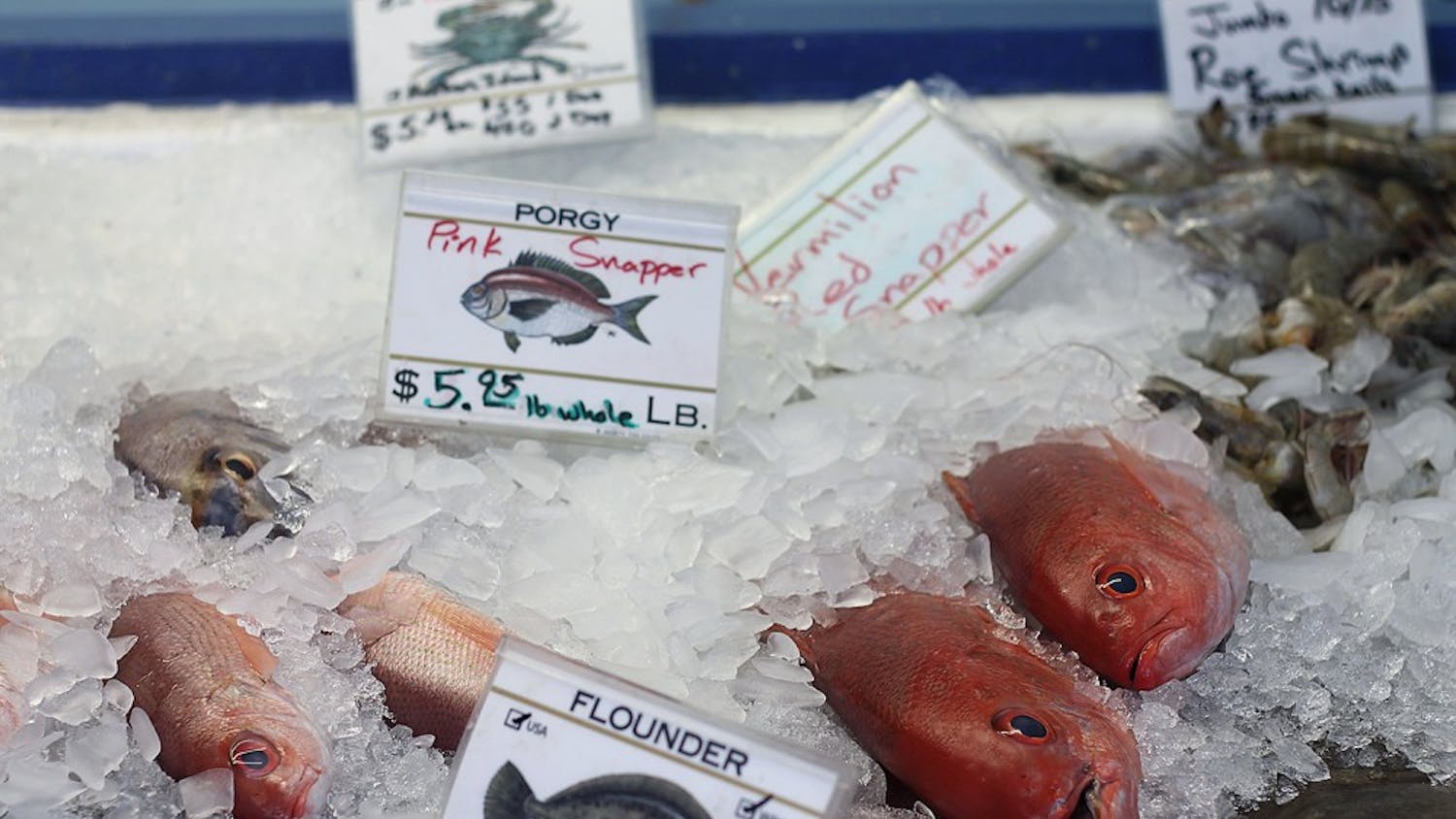 Blue Ocean Market provides seasonal seafood, including fish like pink and vermillion red snapper (above), to restaurants and consumers near its location in Morehead City and to the Triangle area.