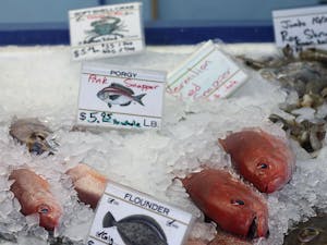 Blue Ocean Market provides seasonal seafood, including fish like pink and vermillion red snapper (above), to restaurants and consumers near its location in Morehead City and to the Triangle area.