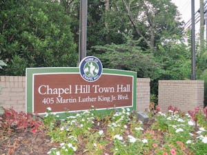 Chapel Hill Town Hall stands on Sunday, Aug. 28, 2022.&nbsp;