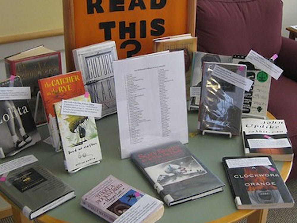 	A display of banned books taken by Pesky Library on Flickr Creative Commons.