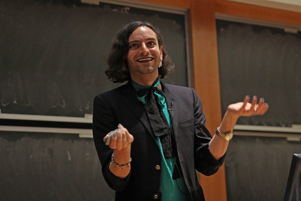 UNC SAGA held a talk with gender activist Jacob Tobia in Chapman Hall on Thursday night. 