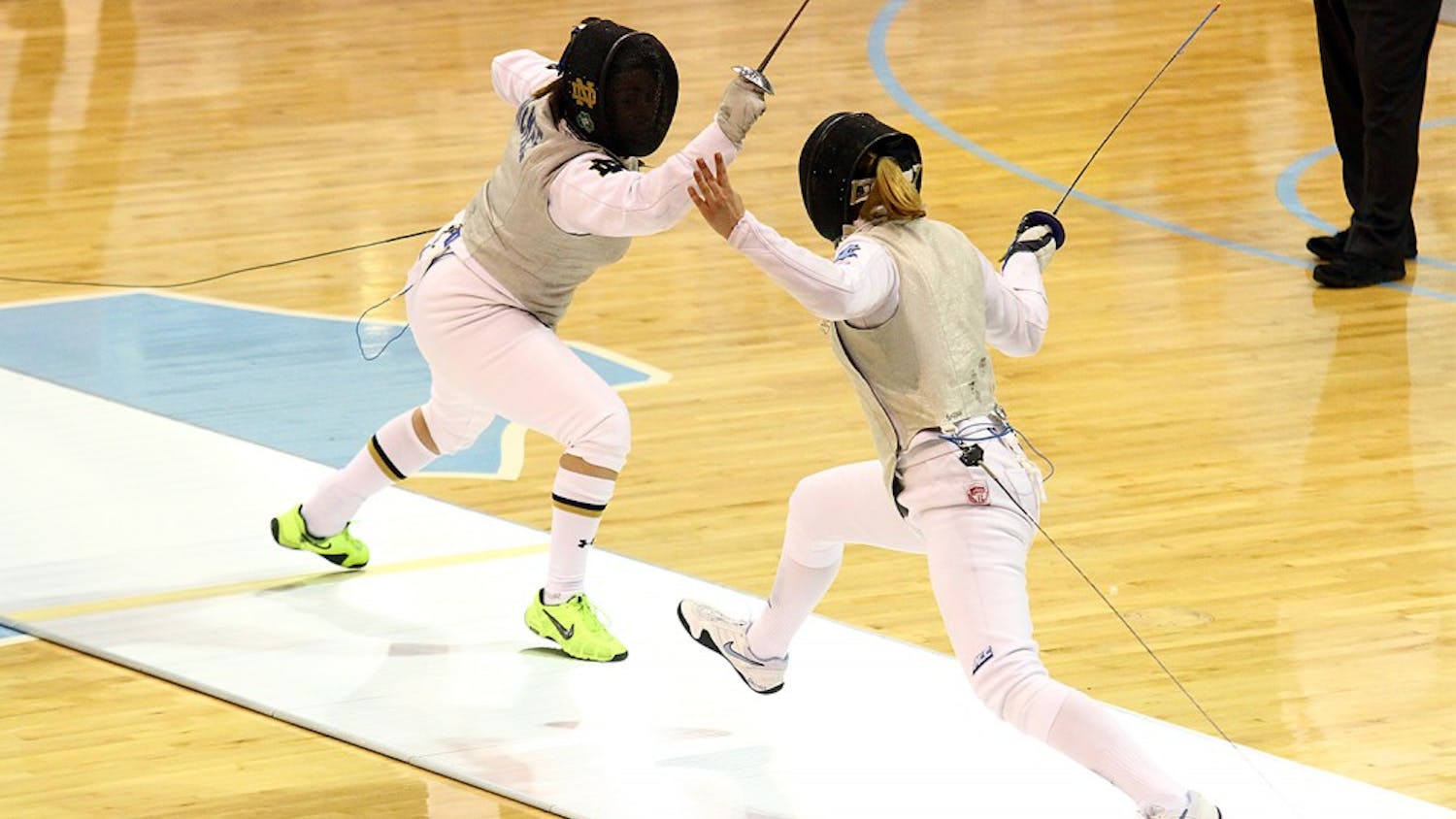Gabrielle D'Astoli competes in the first ACC Women's Fencing Championship Sunday.