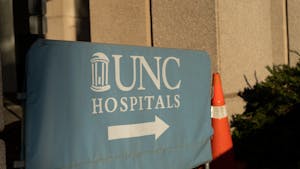 A UNC Hospitals sign is pictured on Monday, Nov. 7, 2022.