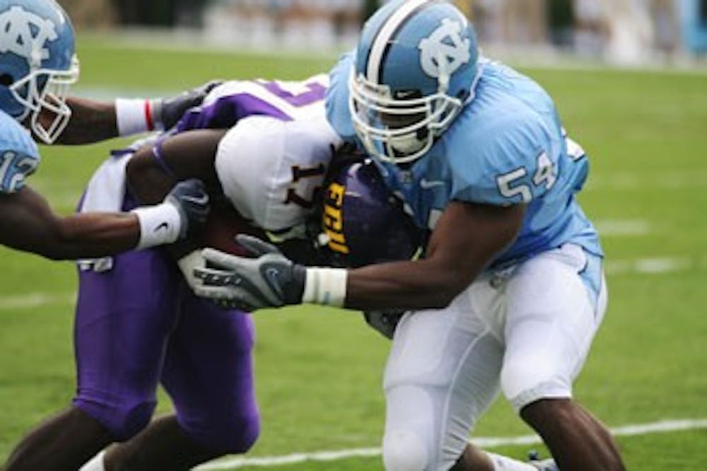 Bruce Carter and the rest of the Tar Heels have prepped for Ga. Tech since training camp. DTH File/Sam Ward