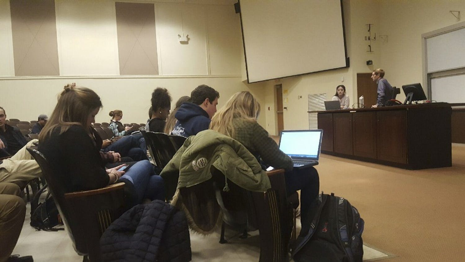 A meeting was held in Carroll Hall on Monday for students to announce their intent to run for Student Body President.