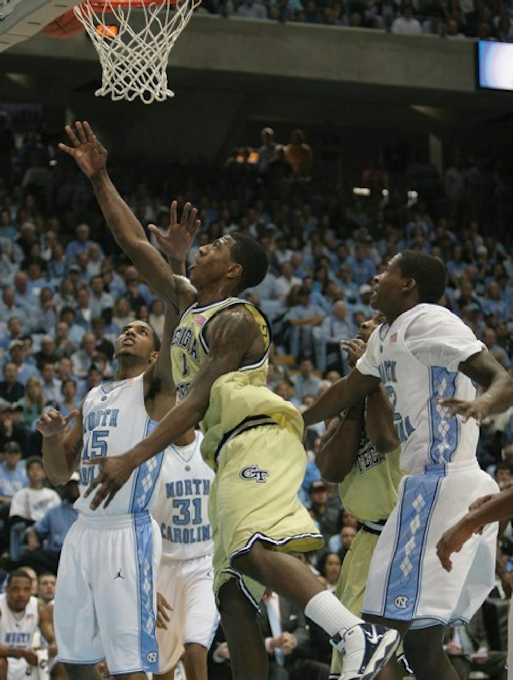 Georgia Tech guard Iman Shumpert torched UNC’s defense for a career-high 30 points. DTH/Margaret Cheatham Williams