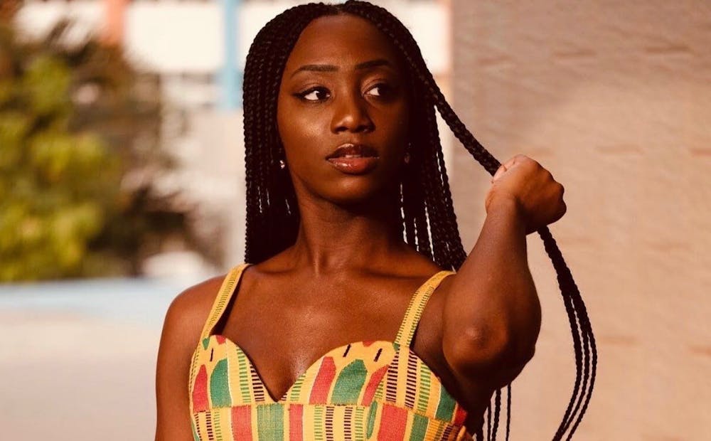 <p>Caitlyn Kumi sells Ghanian waist beads through Miss EmpowerHer, a business Kumi launched in hopes to encourage inclusivity, empowerment, and body positivity for all women. Photo courtesy of Caitlyn Kumi.</p>