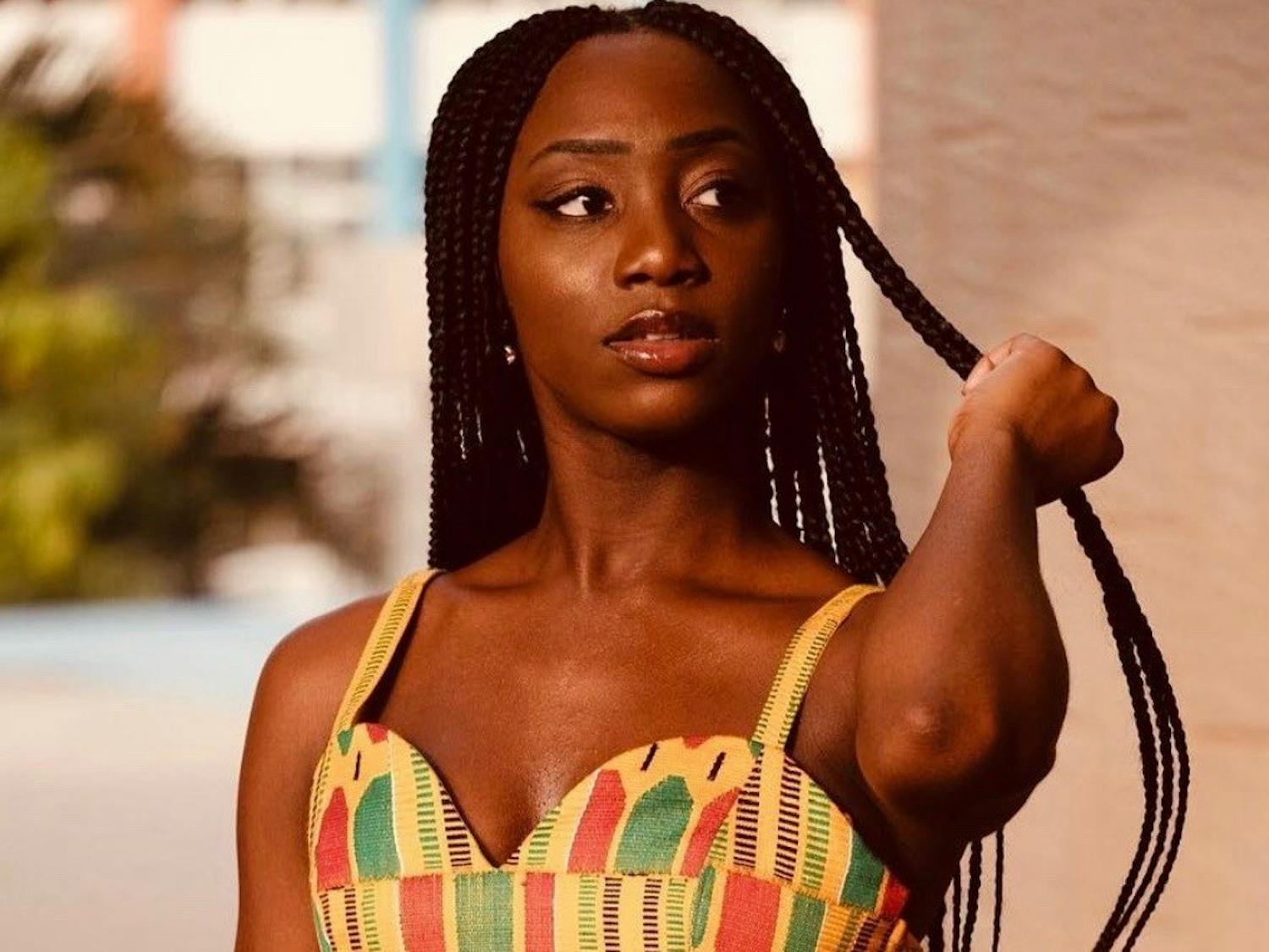 Caitlyn Kumi sells Ghanian waist beads through Miss EmpowerHer, a business Kumi launched in hopes to encourage inclusivity, empowerment, and body positivity for all women. Photo courtesy of Caitlyn Kumi.