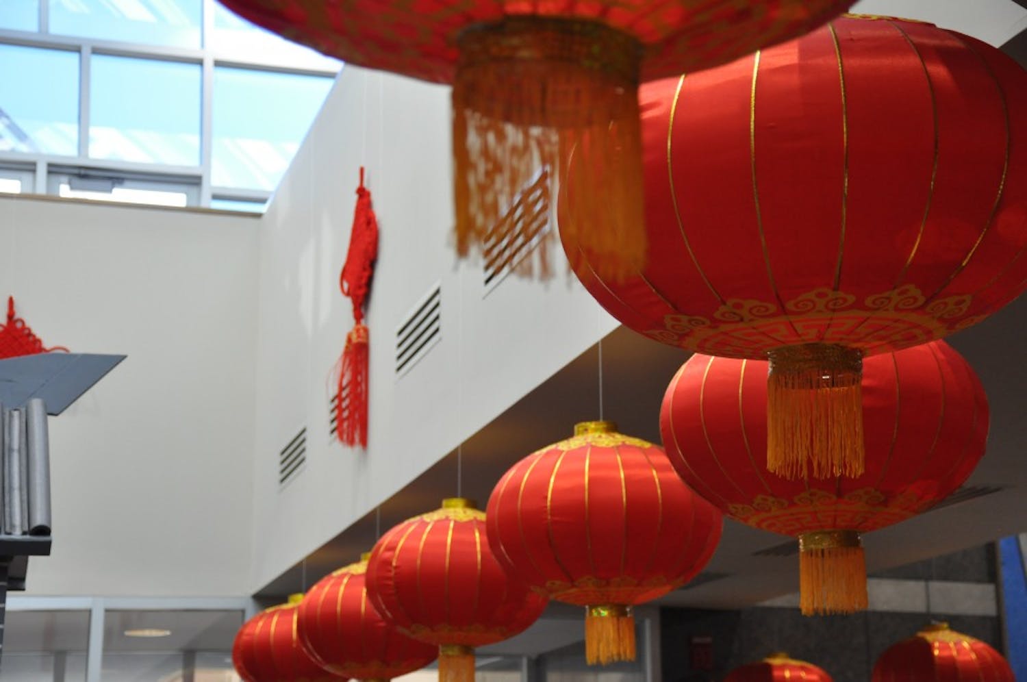 Lanterns hang in the Friday Center during the Chinese New Year Festival on Sunday, February 18th.