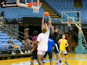 UNC JV men's basketball tryouts were held in the Dean Smith Center on Tuesday, Oct. 4, 2022.