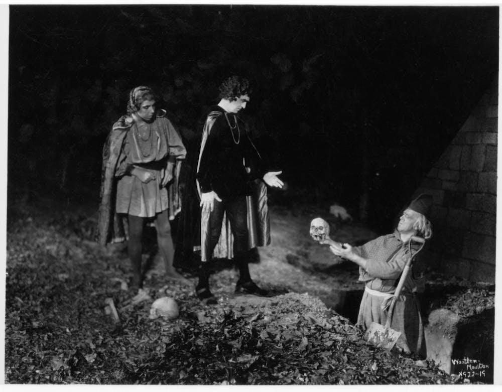 <p>The Carolina Playmakers present "Hamlet" at the Forest Theatre in 1935. Photo courtesy of the Wilson Library Archives.&nbsp;</p>
