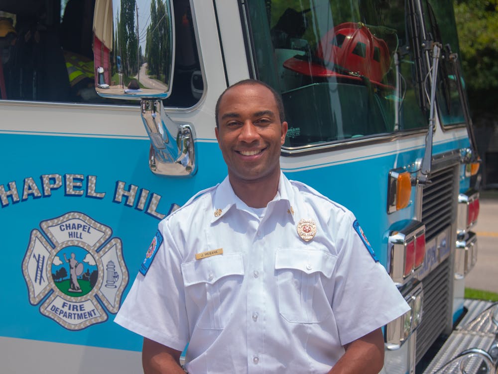 Chapel Hill Fire Chief Jay Mebane poses for a picture on Monday, July 17, 2023.