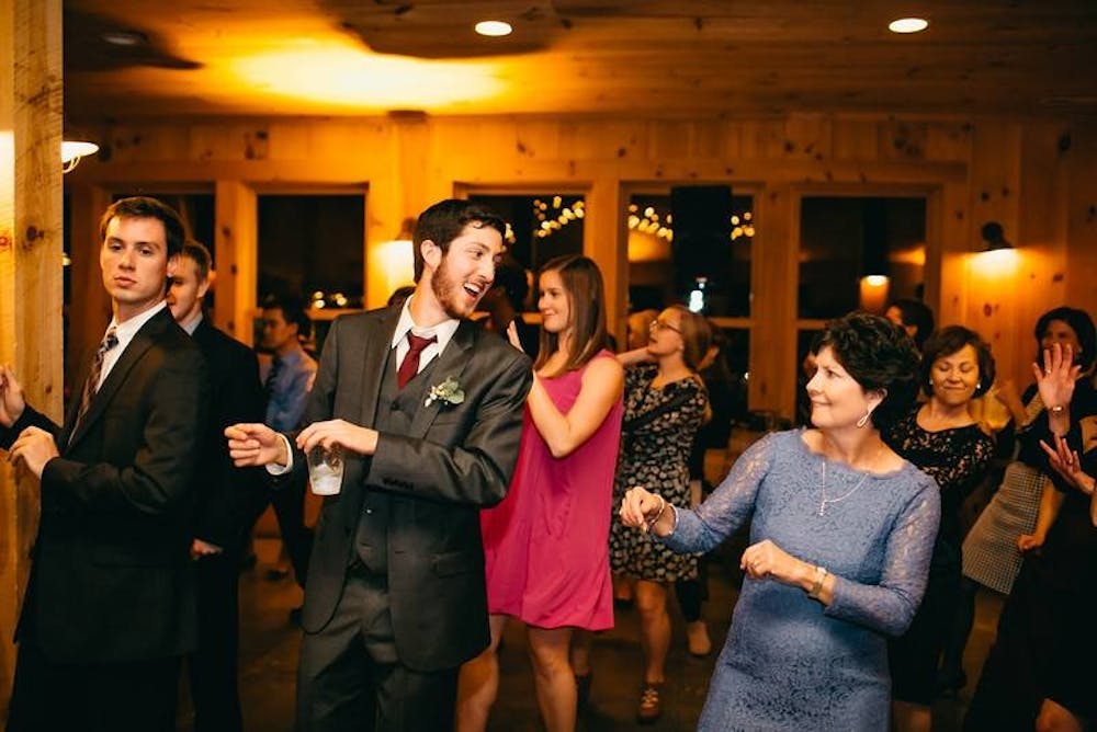 Junior&nbsp;Stephen Rich (center) and his mom, Biff, drinking La Croix and dancing to "Soulja Boy."Photo courtesy of Stephen Rich