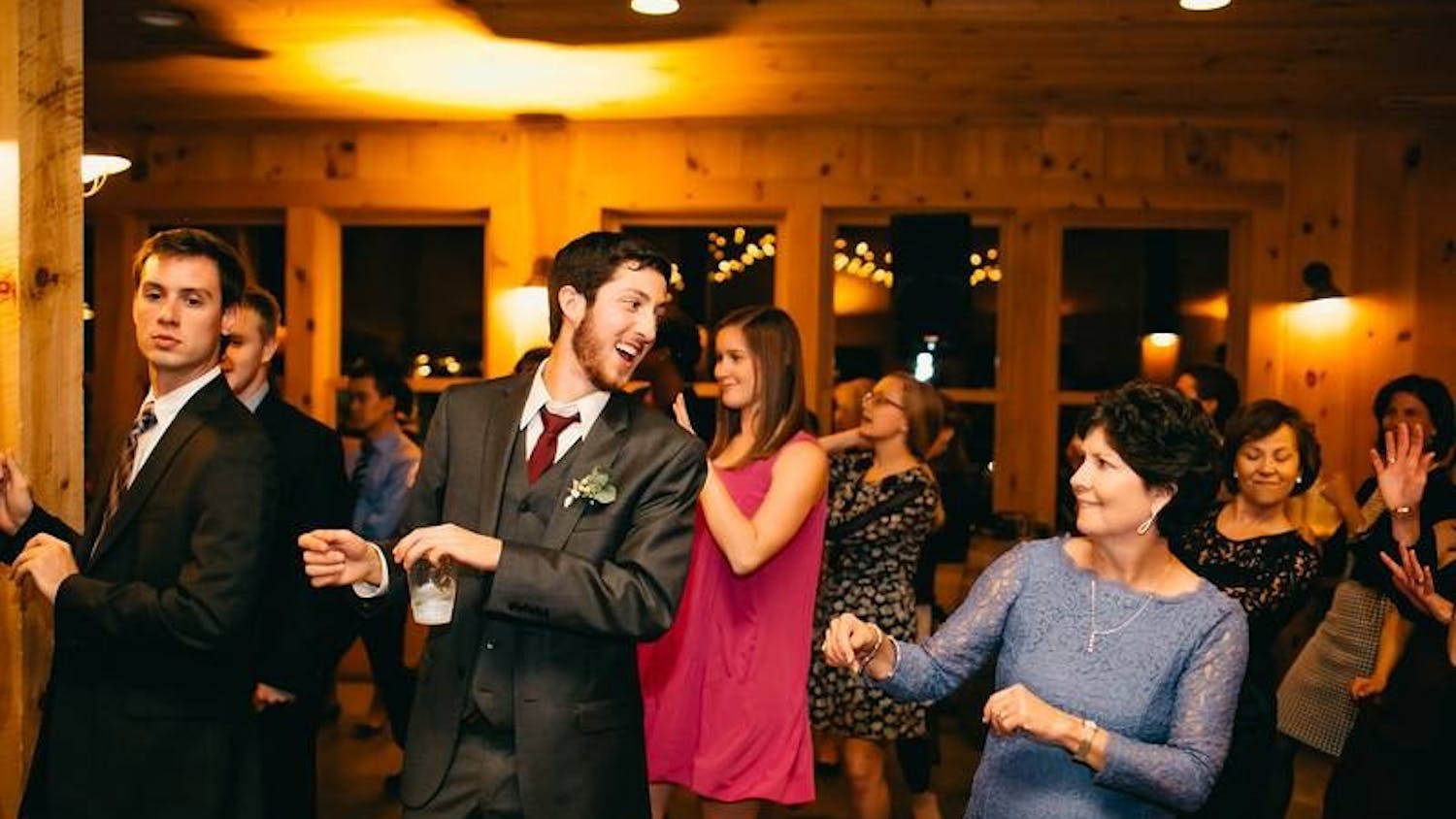 Junior&nbsp;Stephen Rich (center) and his mom, Biff, drinking La Croix and dancing to "Soulja Boy."Photo courtesy of Stephen Rich