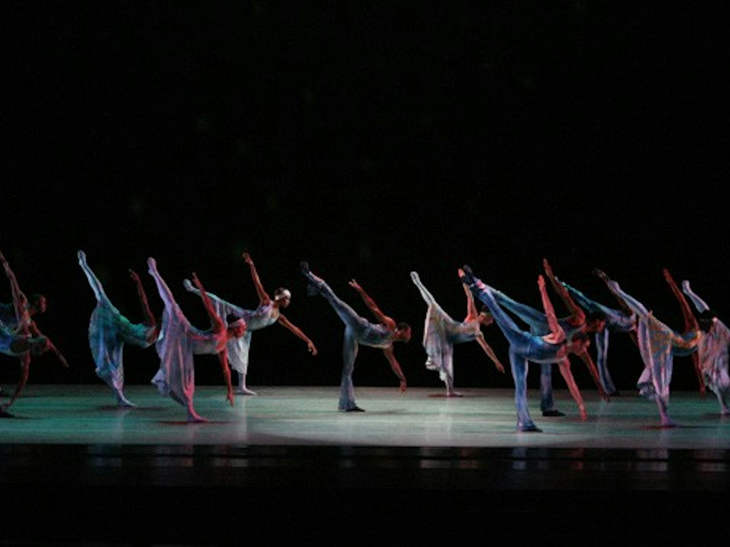 The Alvin Ailey American Dance Theater performs at Memorial Hall on Saturday night. DTH/Zach Gutterman