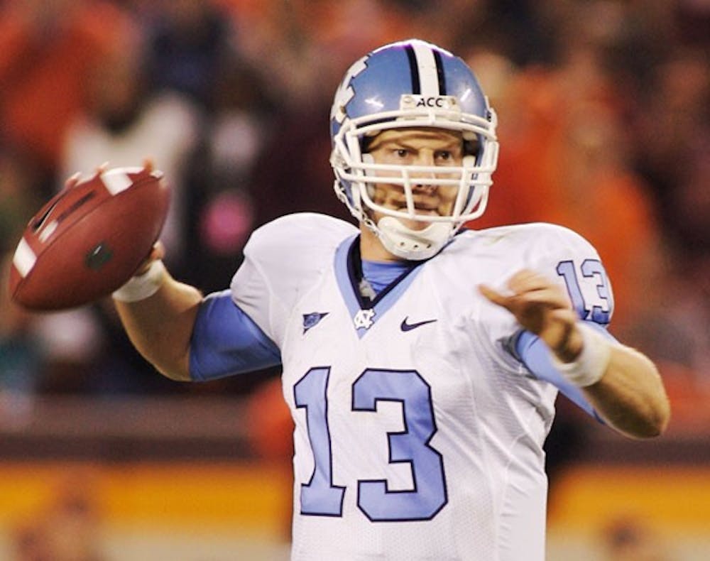 Quarterback T.J. Yates has experienced plenty of highs and lows this season for UNC. DTH File/Andrew Dye