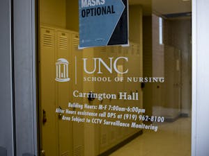 The UNC School of Nursing, located Carrington Hall, is pictured on Tuesday, March 21, 2023. The school has received a $5 million dollar gift to combat the North Carolina nursing shortage and provide support for current nursing students.