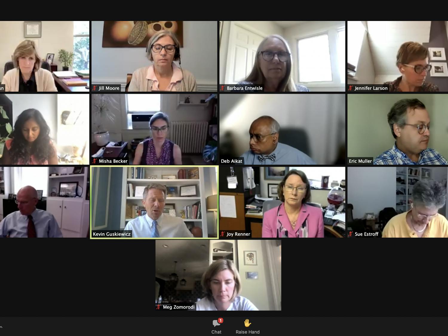 The Faculty Executive Committee met via Zoom on Friday, Aug. 30. 