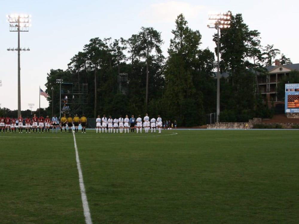 	Fetzer Field, home to the defending National Champions North Carolina mens soccer team and the 21-time National Champion North Carolina womens soccer team.