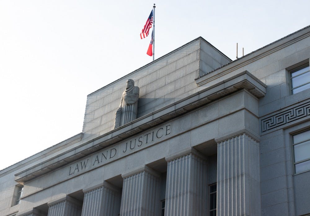 <p>The North Carolina Supreme Court in the Law and Justice Building in Raleigh, N.C pictured on Tuesday, Aug. 18, 2020.</p>
