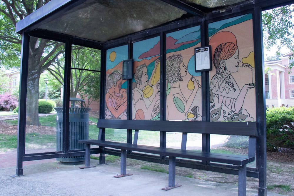 Local artist Janvika Shah creates bus shelter art as part of Art ...