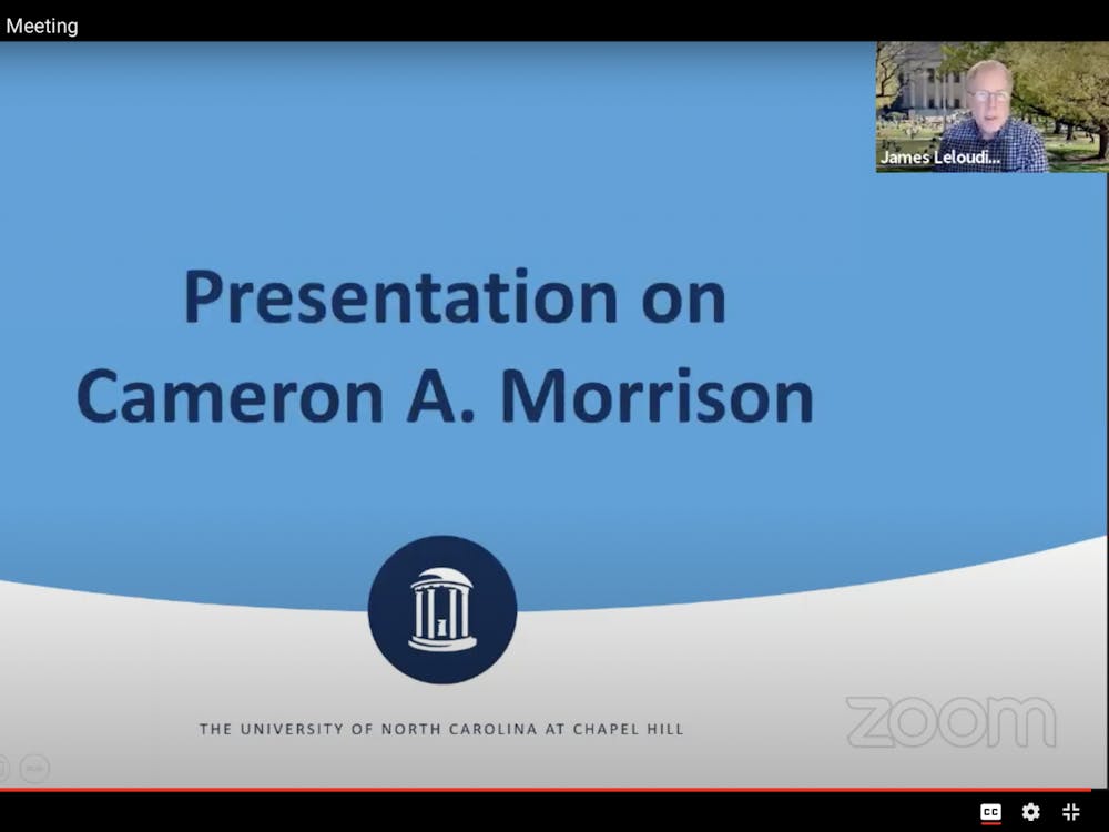 A screenshot taken from the Commission on History Race, and a Way Forward on Monday, Nov. 7, 2020 to discuss updates on the Barbee Cemetery Project and removing the name  of Morrison Residence Hall. 