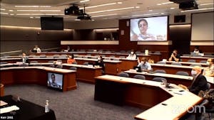 Screenshot from the virtually Faculty Committee Meeting on Friday, June 19, 2020 to discuss the Carolina Roadmap.