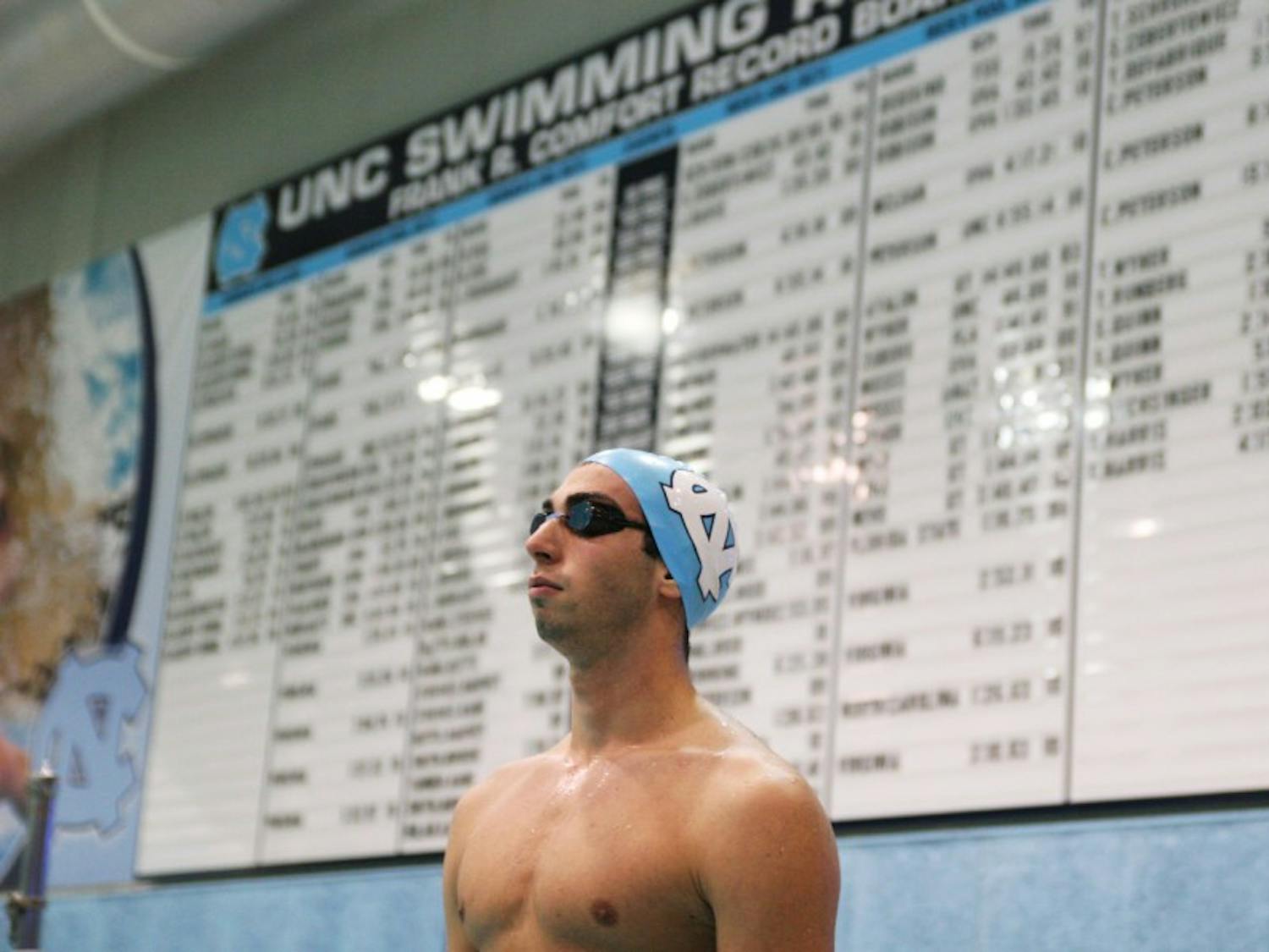 Colin Bridier is gunning for the North Carolina record books while he still has time in Chapel Hill. The French foreign exchange student is grappling with the decision to return to UNC next year. He’s already broken one teammate’s 100-yard breaststroke record despite sitting out the first two meets due to compliance and eligibility issues with the NCAA.
