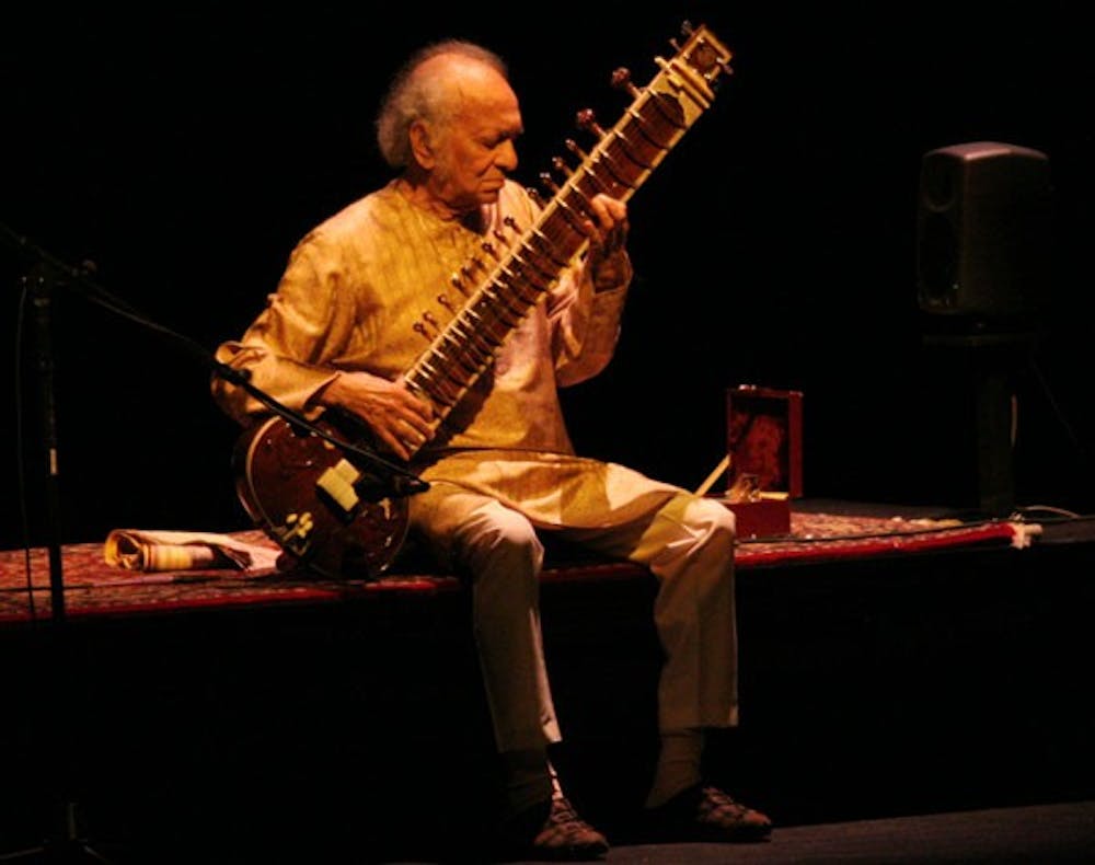 Ravi Shankar, a legendary musician from India, entertained a sold-out audience at Memorial Hall. DTH/Reyna Desai