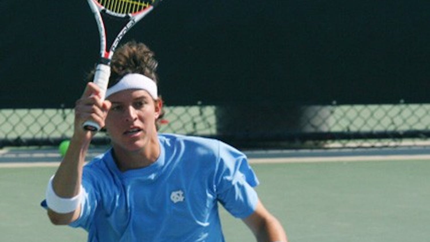 Freshman Jose Hernandez tried to fight off cramps in his match against Duke.