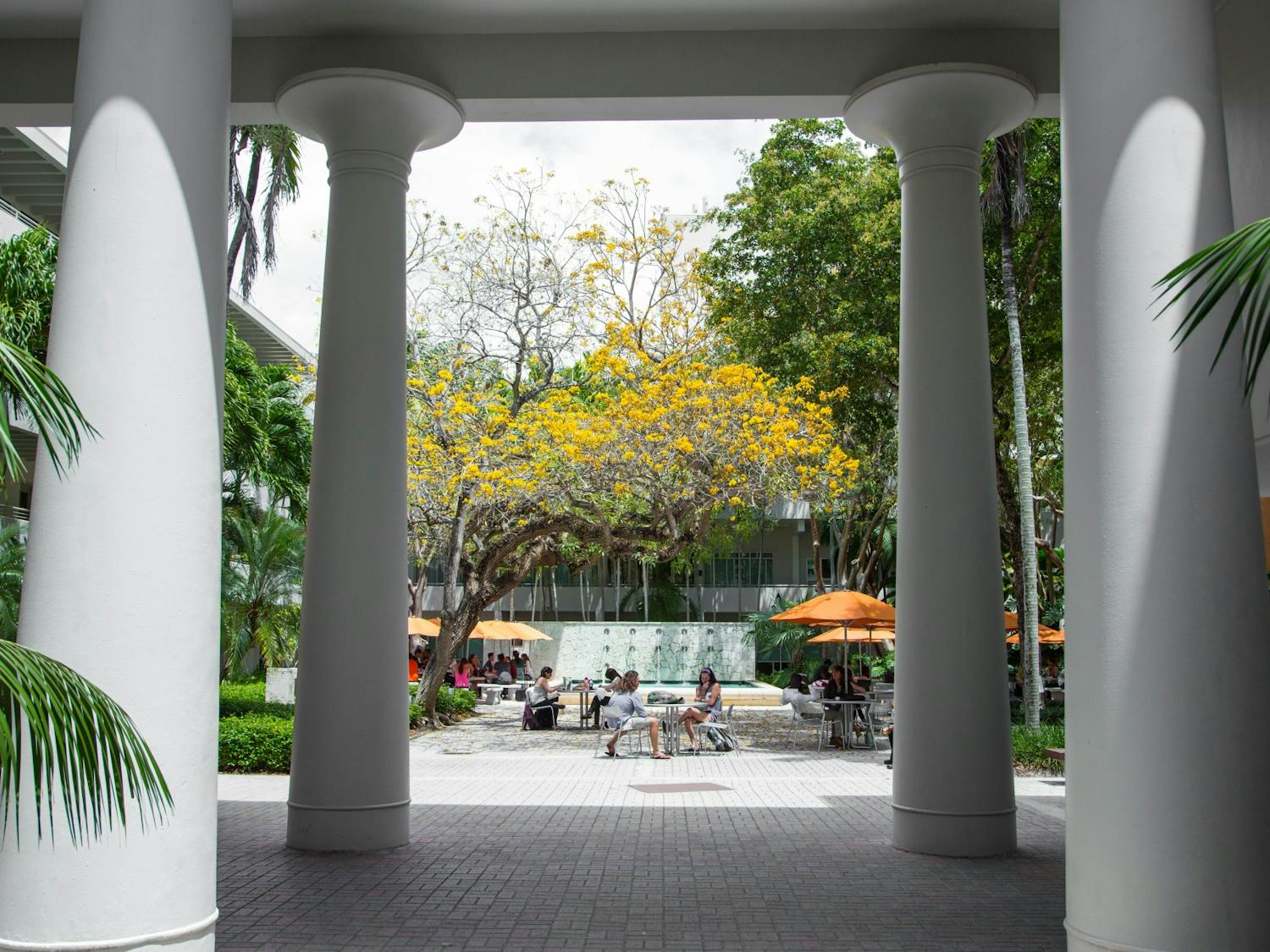 Students outside of the University of Miami School of Law. Photo Credit: University of Miami School of Law&nbsp;