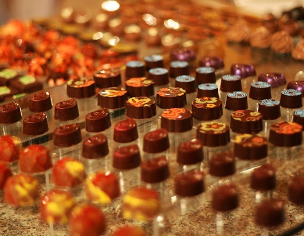 Miel Bon Bons makes an average of 2,500 chocolates by hand each week. DTH/ B.J. Dworak