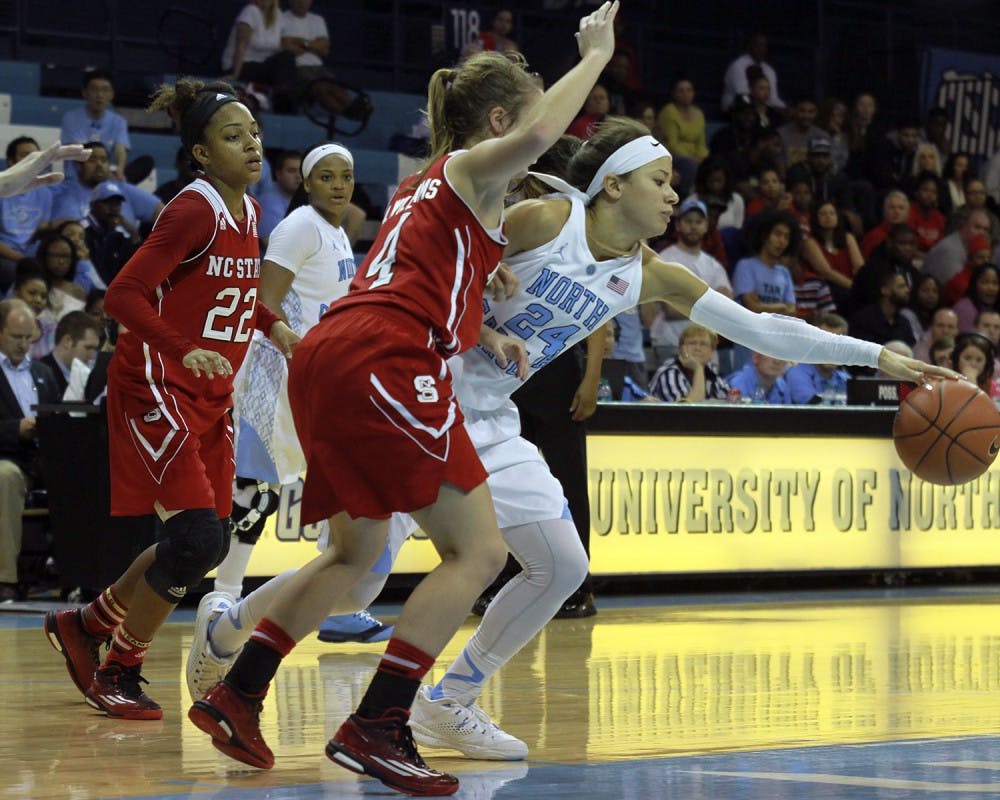 The UNC women's basketball team defeated NC State 72 to 56 Sunday in Carmichael Arena.