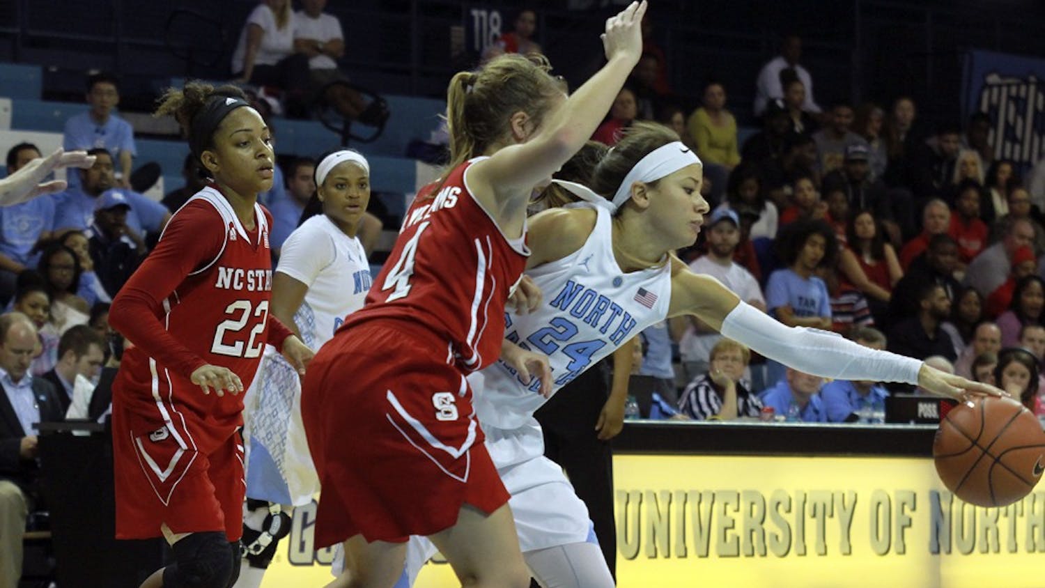 The UNC women's basketball team defeated NC State 72 to 56 Sunday in Carmichael Arena.