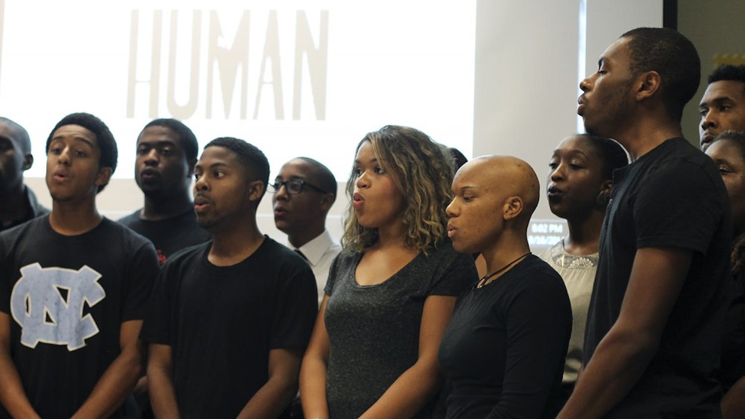 The UNC chapter of the NAACP and the Xi Gamma chapter of Phi Beta Sigma Fraternity hosted "I Am A Human", a panel that discussed recent minority injustices and possible strategic solutions featured the UNC Harmonyx on Tuesday evening.