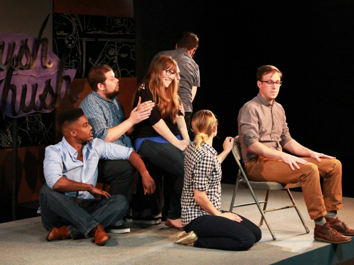 Mettlesome hosts "Hush Hush," an improv show based on people revealing their secrets. Photo courtesy of Ashley Melzer.