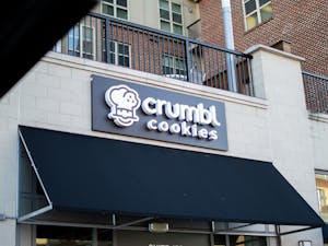 Crumbl Cookies is pictured on Franklin Street on Monday, January 9, 2023. 
