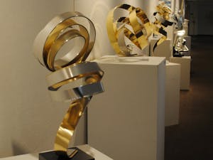 Sculptures by Chapel Hill resident Dan Murphy are on display in the Union Gallery. 