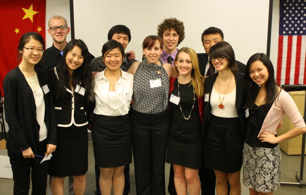 	<p>Students who attended the Duke <span class="caps">UNC</span> China Leadership Summit pose for a photo.  Courtesy of Tucker Mills.</p>