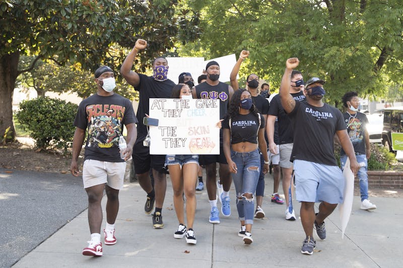 'It's about having equality': UNC football players protest for racial justice