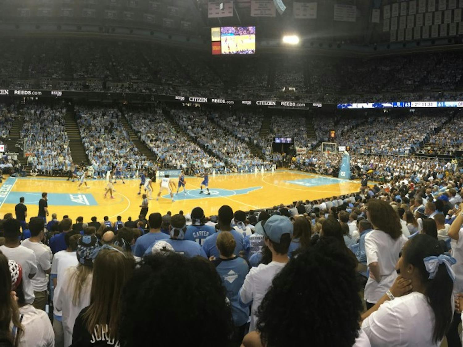 Views from the UNC student section.&nbsp;