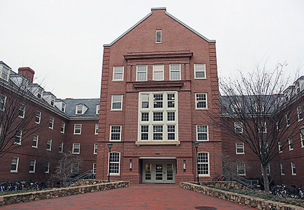 Cobb Residence Hall, a proposed on-campus voting site, pictured Thursday.