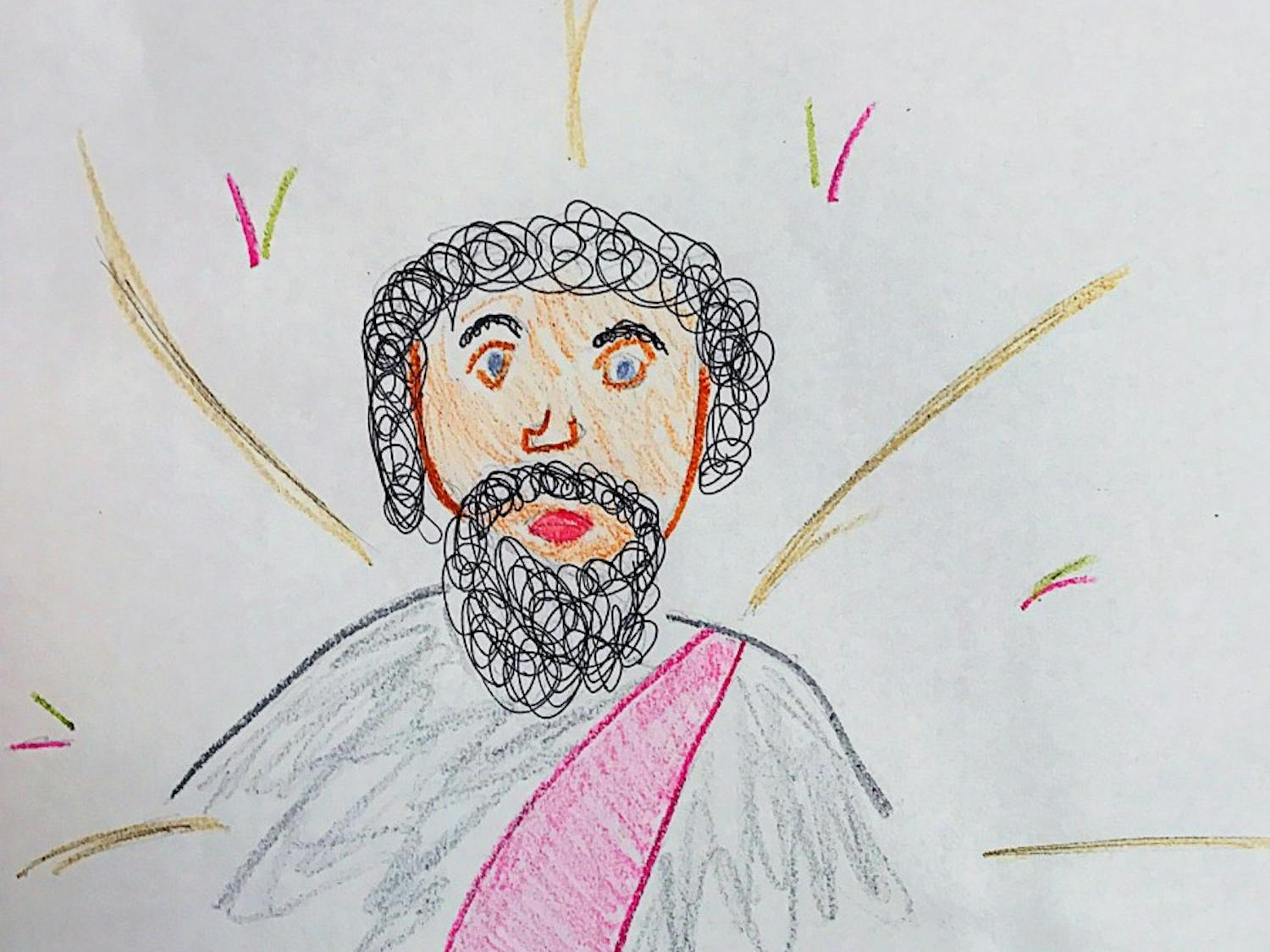 We took to Franklin Street to ask people what they think God looks like. Here are a few of your artistic interpretations.