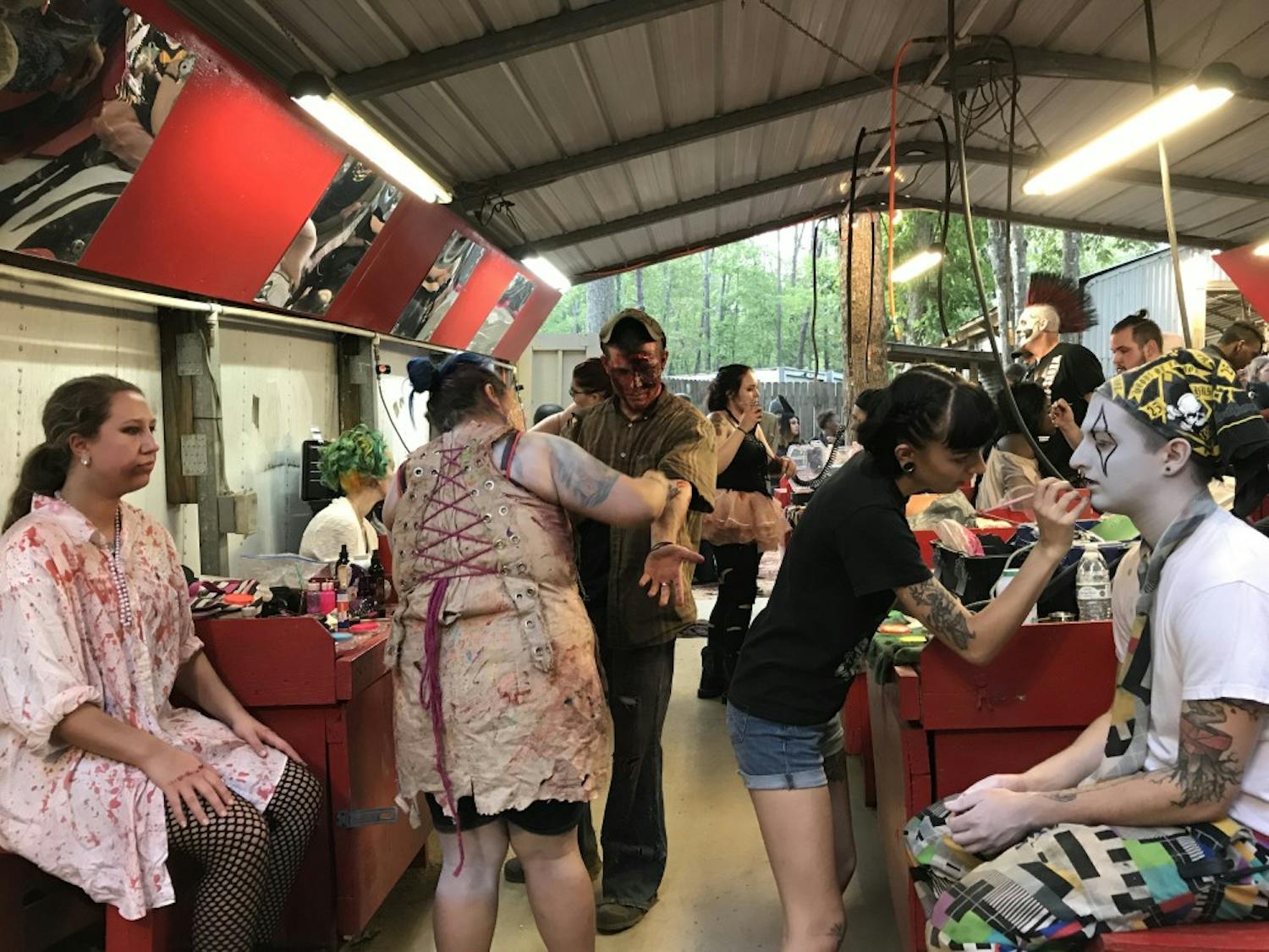 The Woods of Terror in Greensboro has a staff of 75 makeup artists and 100 performers.